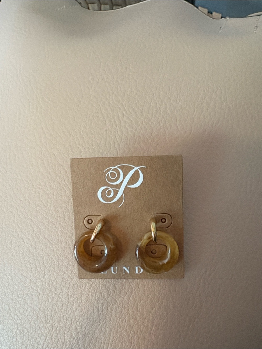Plunder Amber Hoop Drop Earrings
